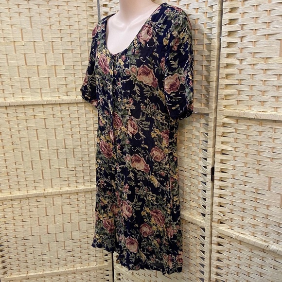 Vintage, Sophisticates By Jonathan Martin Printed Floral Jumper Dress. (S-M) - Picture 6 of 7